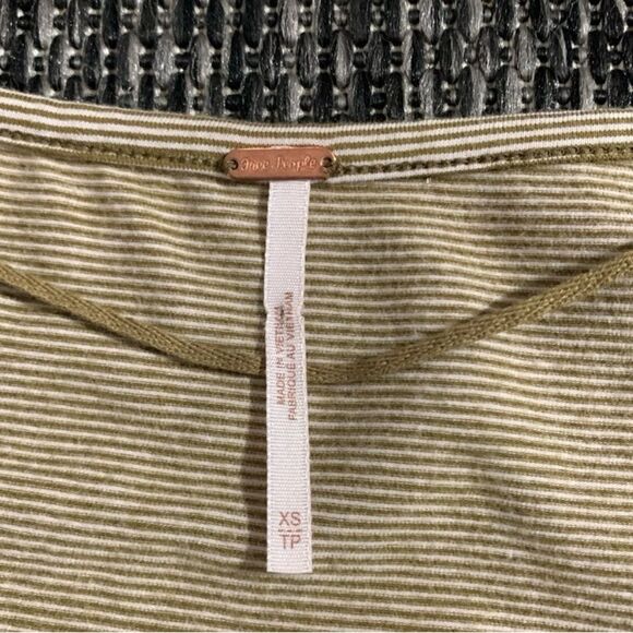 FREE PEOPLE Striped Moss Penelope Top Size XS - Picture 3 of 4
